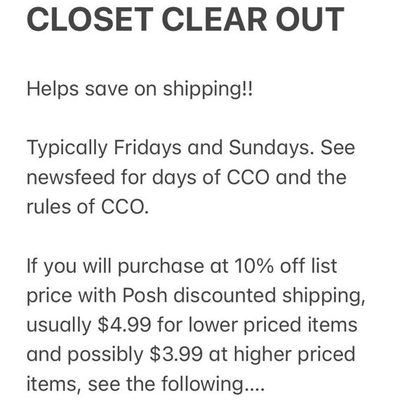 .Closet Clear Out shipping discount information - Picture 2 of 16
